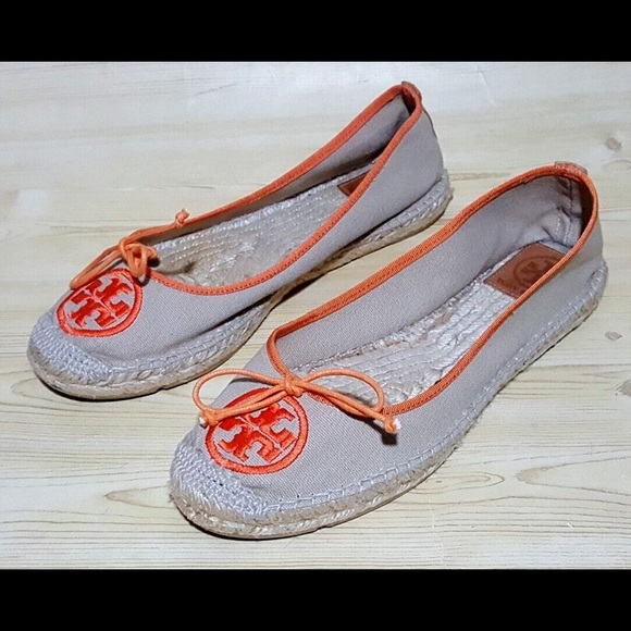 Tory Burch Espadrilles Alpargata Logo Flat Shoes Size 9 - Picture 5 of 11